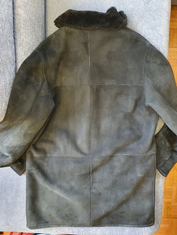 Lederjacke Herren Mit Lammfell – Oversize Winterjacke, Lang & Bequem, Lässiger Kurzmantel Für Herbst Und Winter