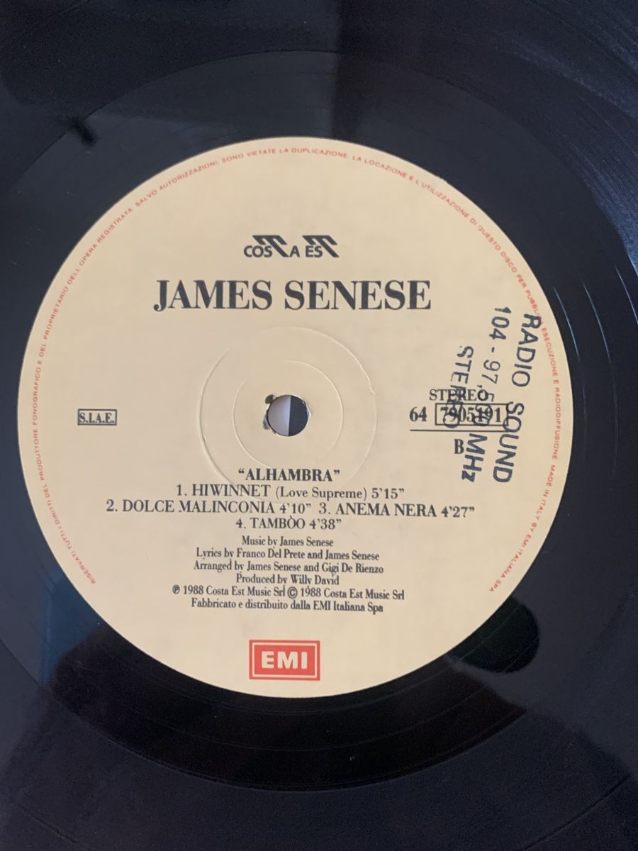 Vinyles: James Senese(Gil Evans)Alhambra – D'occasion à lausanne par Ccheche 2