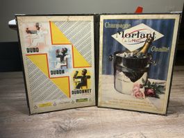 Vintage Werbeplakate von Dubonnet und Morlant, 2 Stück!