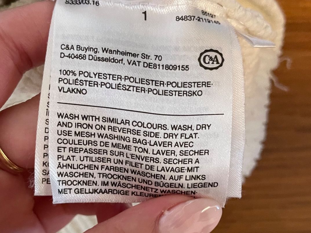 C&A Maglioni & Felpe: Weisser Pullover C&A mit Zopfmuster gestrickt – Usato da Liestal venduto da ela_2g9s 2