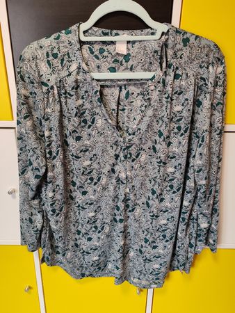 H&M Bluse, Grösse L, langarm, Blumenmuster, Top Zustand