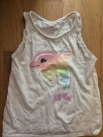 White H&M Tank Top Dolphin Print Size 6-8Y Used