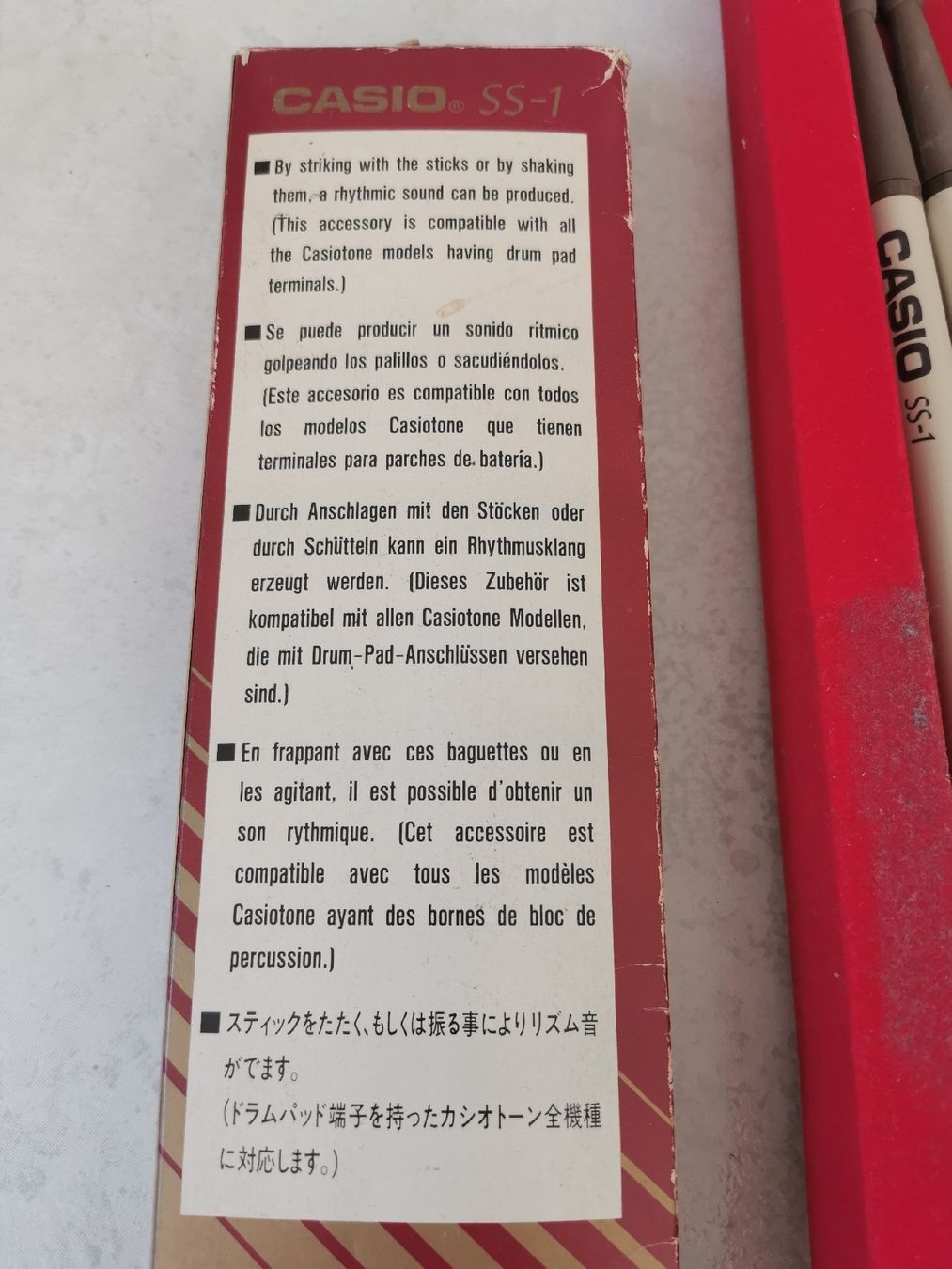 Casio Strumenti musicali: Casio Ss1 Sound Sticks Schlagzeug drums Controller – Usato da Brunnen venduto da JJaime 3