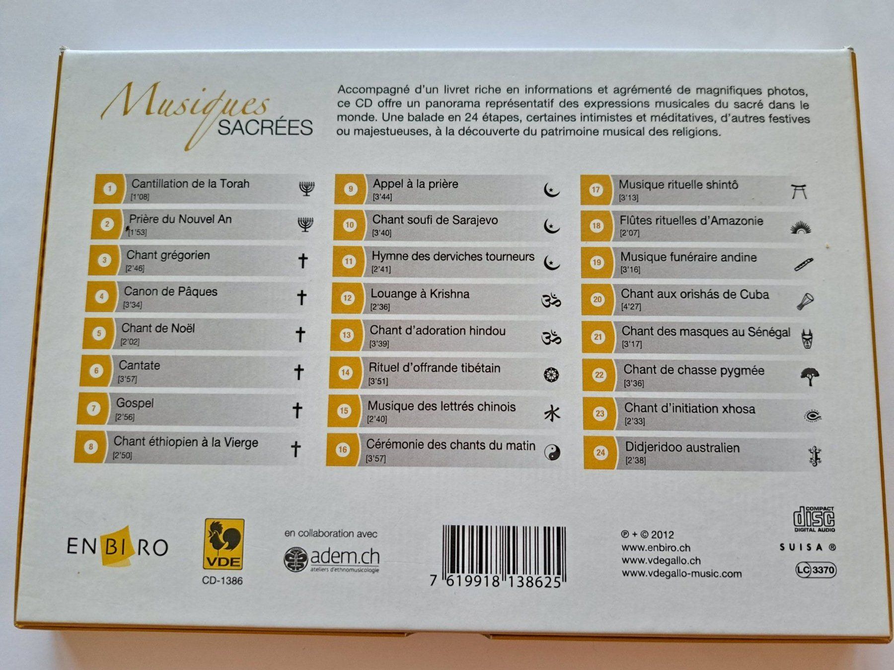 CDs: Coffret Musiques sacrées – D'occasion à Pully par bro_n52j 2