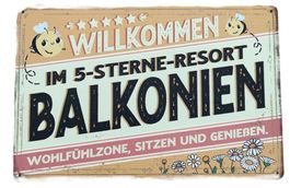 BALKONIEN - Blechschild  (neu/OVP)