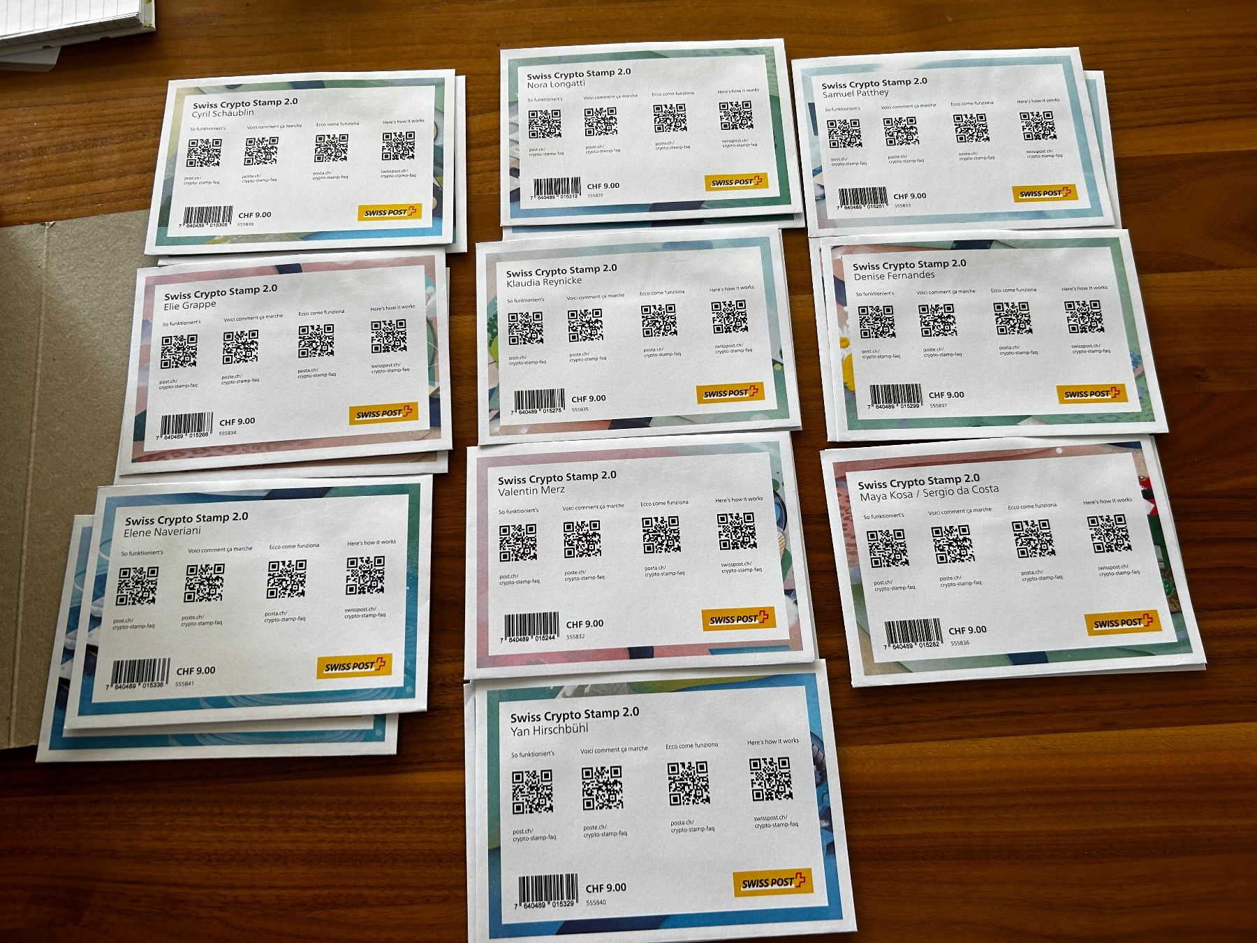 Tutti i francobolli: 20x Swiss Crypto Stamp 2.0 – Nuovo e nell'imballaggio originale da Ipsach venduto da Be44