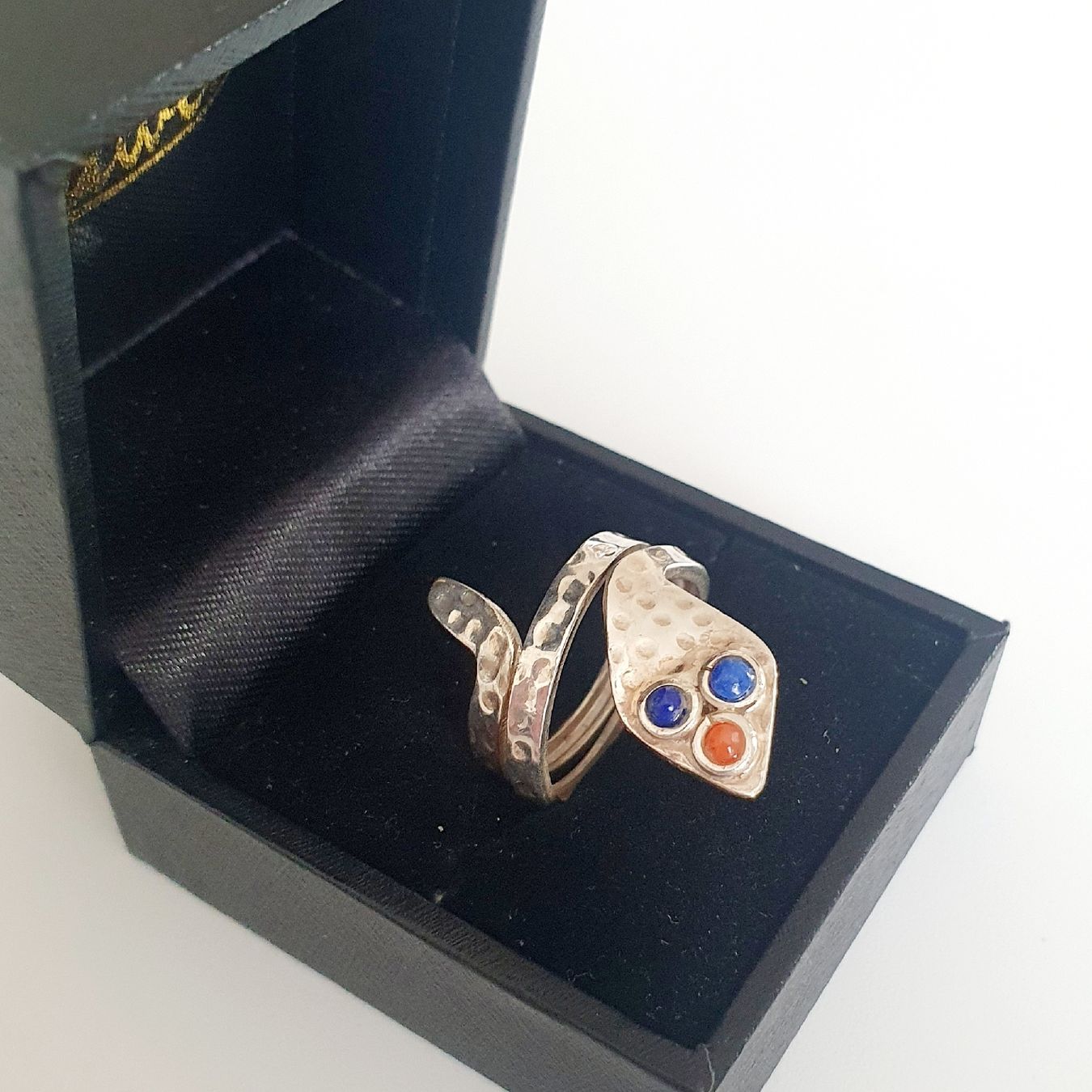 Anelli: Vintage 925 Silber Ring  Schlangenring mit Steinen, Gr 17,4 – Usato da Kreuzlingen venduto da Wunderkiste123 4