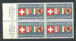 1965, Wallis, Neuenburg, Genf, 150 Jahre **