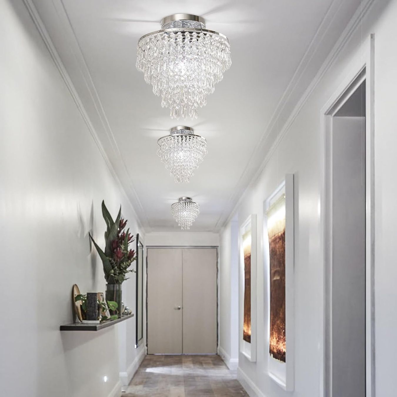 Lampadari & plafoniere: Kristall Deckenlampe Silber Deckenleuchte Kronleuchter NEU – Nuovo e nell'imballaggio originale da Wittenbach venduto da VELARO 1