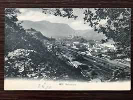 BELLINZONA con stazione ferroviaria, ungelaufen