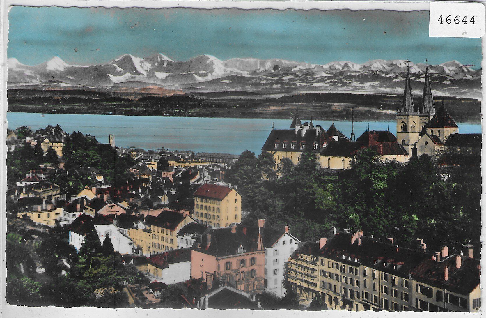 Ansichtskarten: Neuchatel - Vue generale - coloriert – Gebraucht aus Ettingen von Kartenplanet