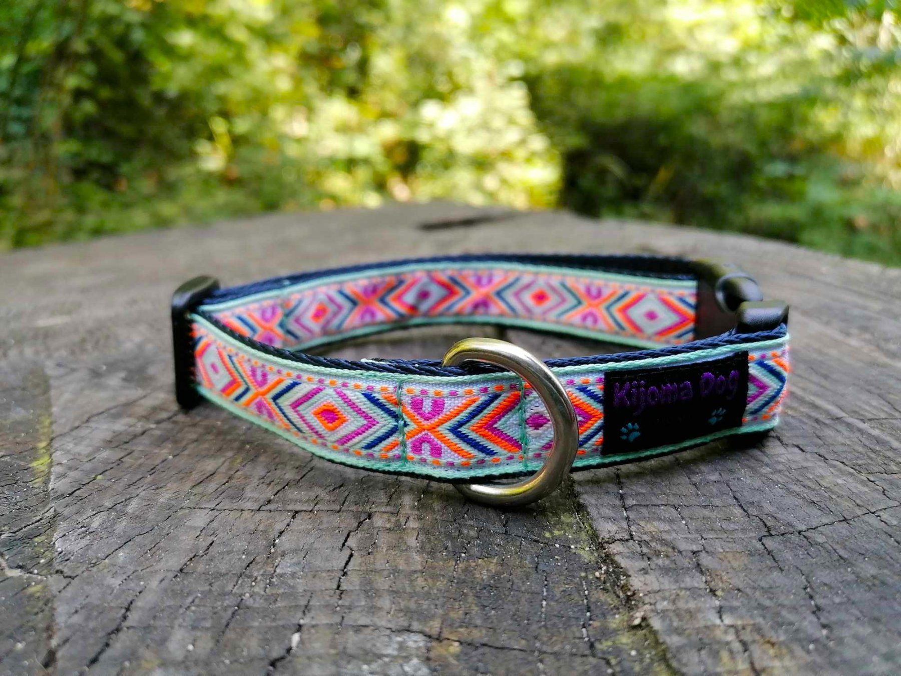 Leine & Halsband: Hundehalsband 2cm "Mayra" handgemacht – Neu und originalverpackt aus Grenchen von KijomaDog 1