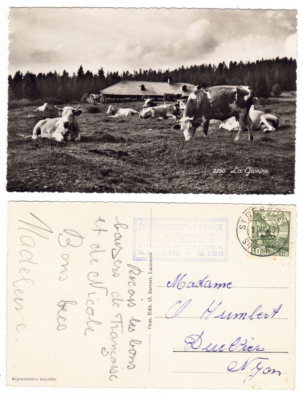 Cartoline postali: La Givrine – Usato da La Tour-de-Peilz venduto da amjust