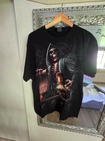 T-Shirt Spiral Direct Totenkopf Motiv Schwarz Grösse L