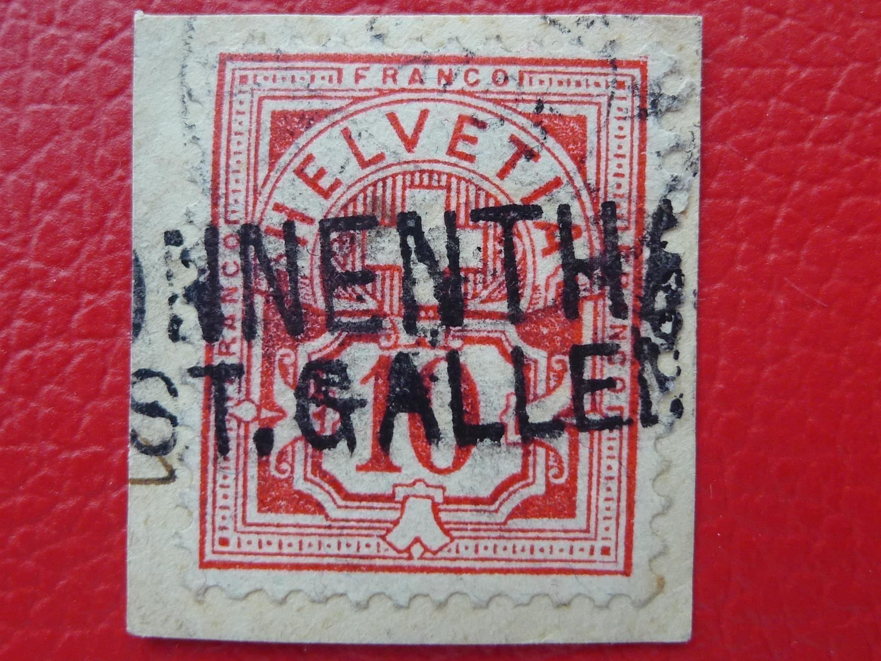 Tutti i francobolli: 1882: Ziffermuster: 61A, mit Stabstempel, Schnäppli ! SG – Usato da Sursee venduto da Luzernerraute