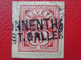 1882: Ziffermuster: 61A, mit Stabstempel, Schnäppli ! SG