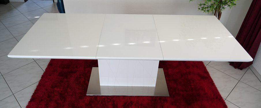 Tische: Auszugstisch Weiss – Gebraucht aus Aristau von Gola 5