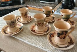 6 Tasses & Sous-tasses ERACLEA  NEUF  Vintage
