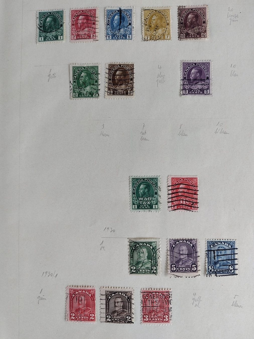 Alle Briefmarken: Briefmarken Kanada ab alt – Gebraucht aus Sarnen von DokRak 3