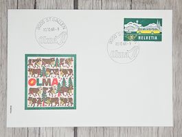 CL09 Enveloppe + Timbre Suisse 1968