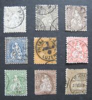 Sitzende Helvetia 1862 Satz gestempelt