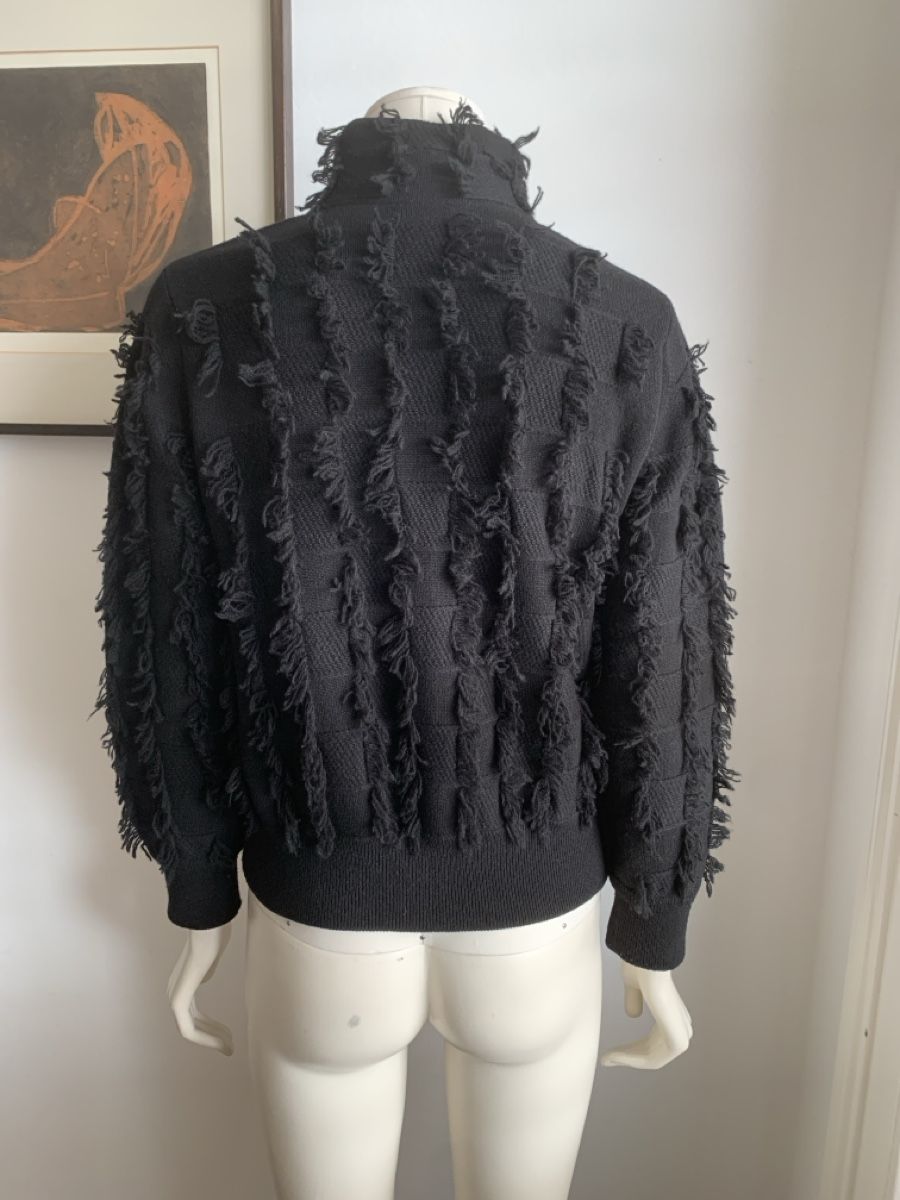 Akris Giacche: AKRIS: Exklusive schwarze Kaschmir-Jacke mit Fransen, 36 – Usato da Luzern venduto da designluzern 2