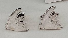 Lalique hirondelle incolore argent