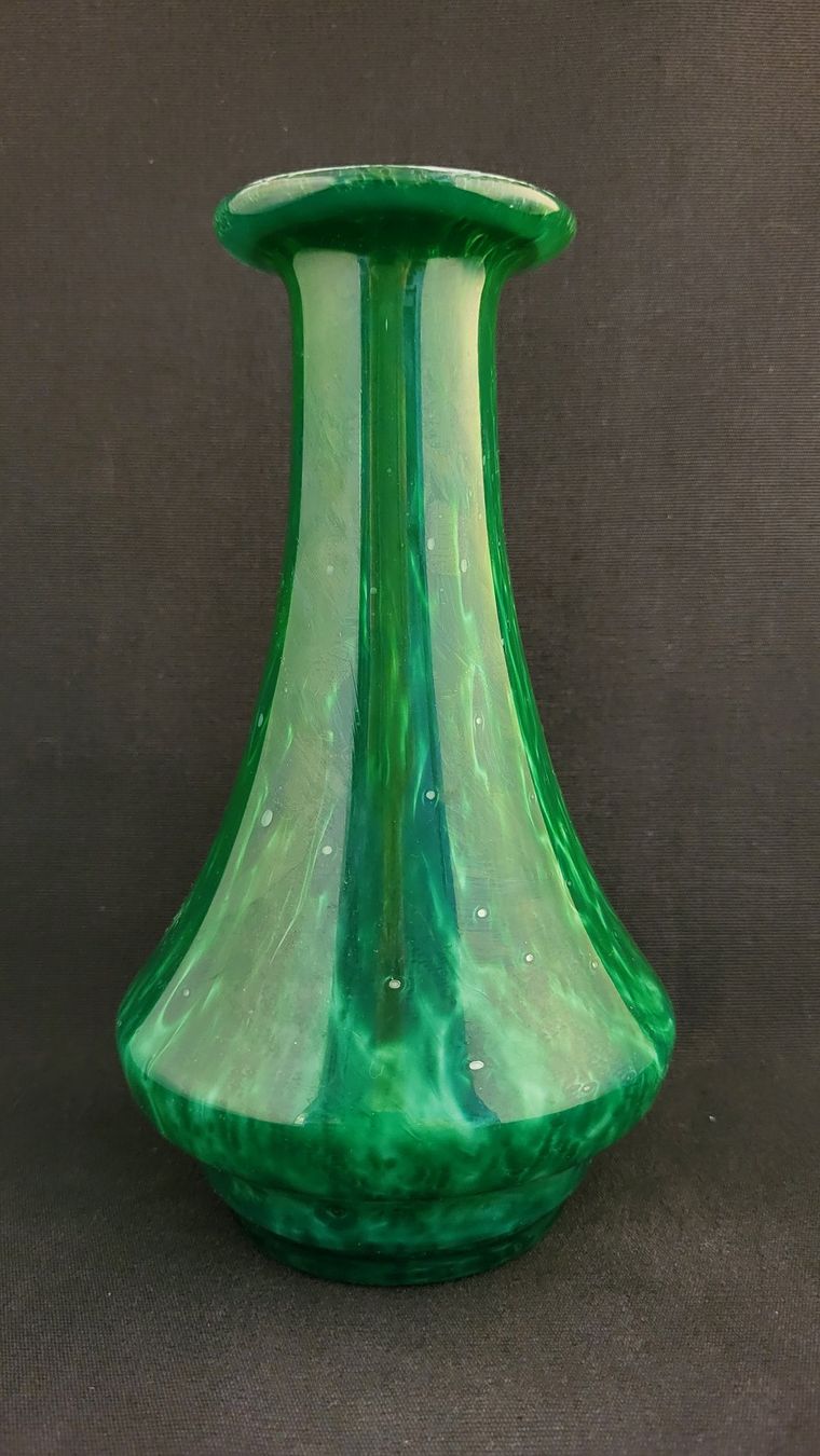 Vasi & Recipienti: Grüne Überfang-Vase – Usato da Basel venduto da spinne02