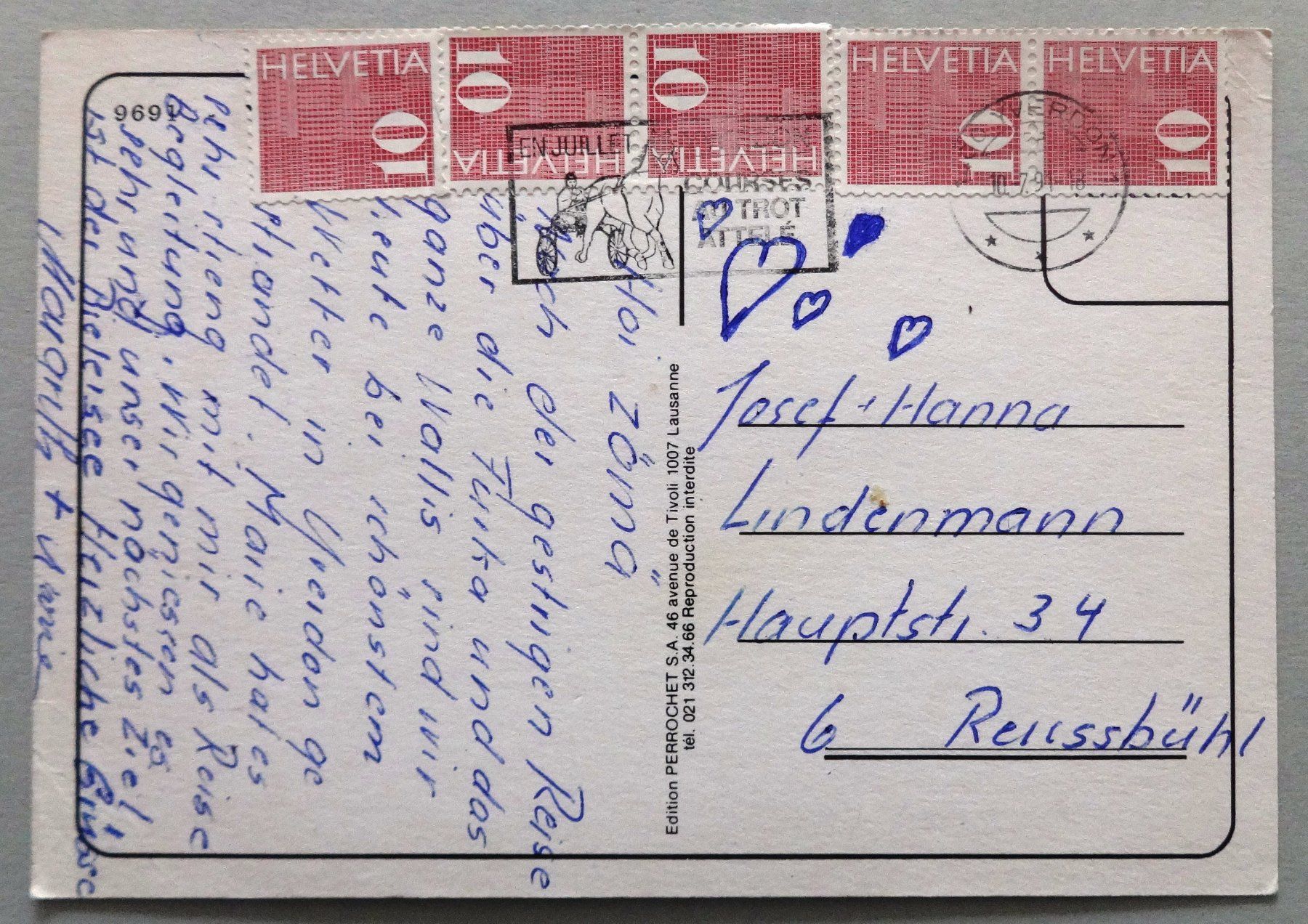 Cartoline postali: Yverdon-les-Bains – Difettoso da Fétigny venduto da Billy2miny 1