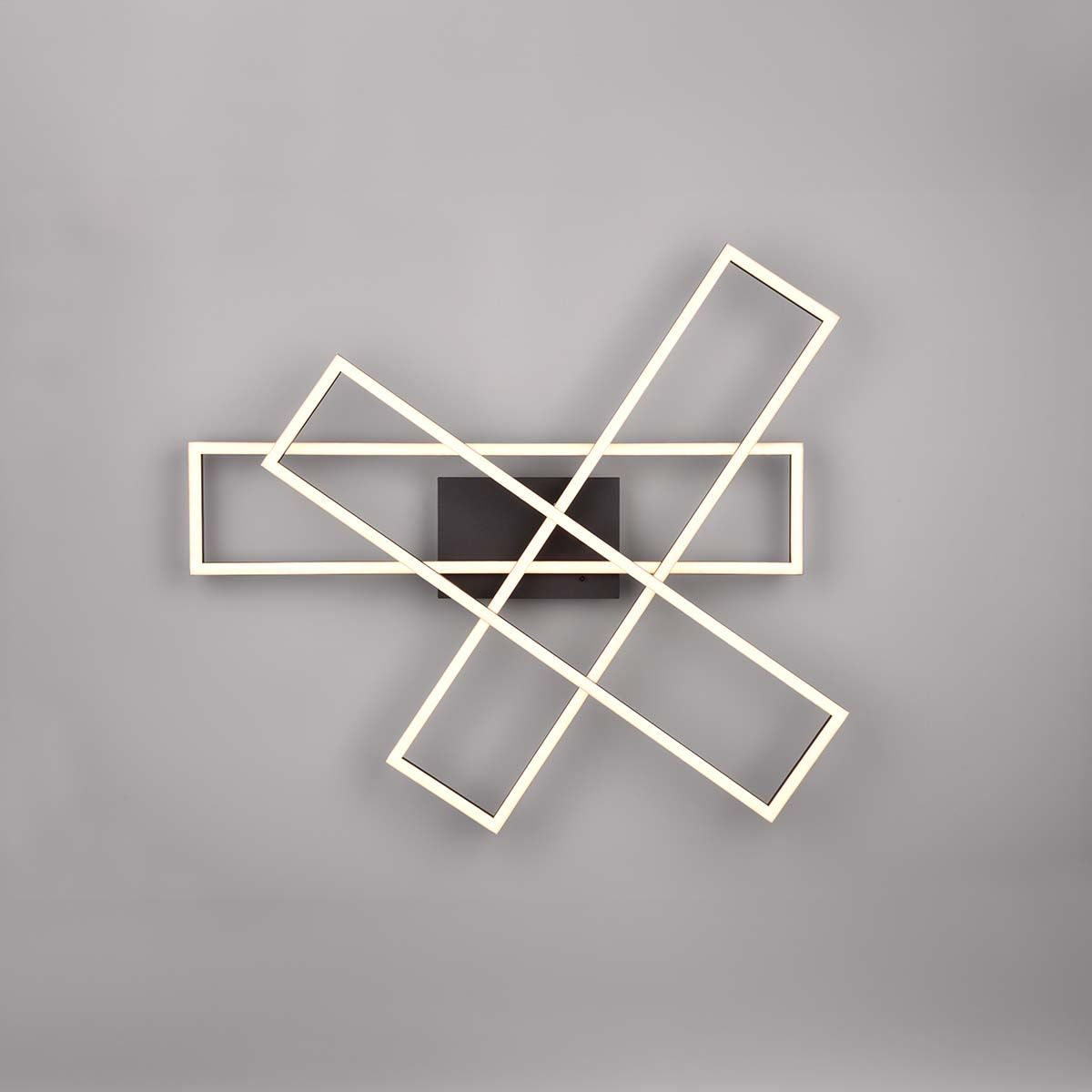 Lampadari & plafoniere: LED Deckenleuchte, Schwarz, 66 x 60 cm – Nuovo (secondo la descrizione) da Kreuzlingen venduto da Smart-Light 3