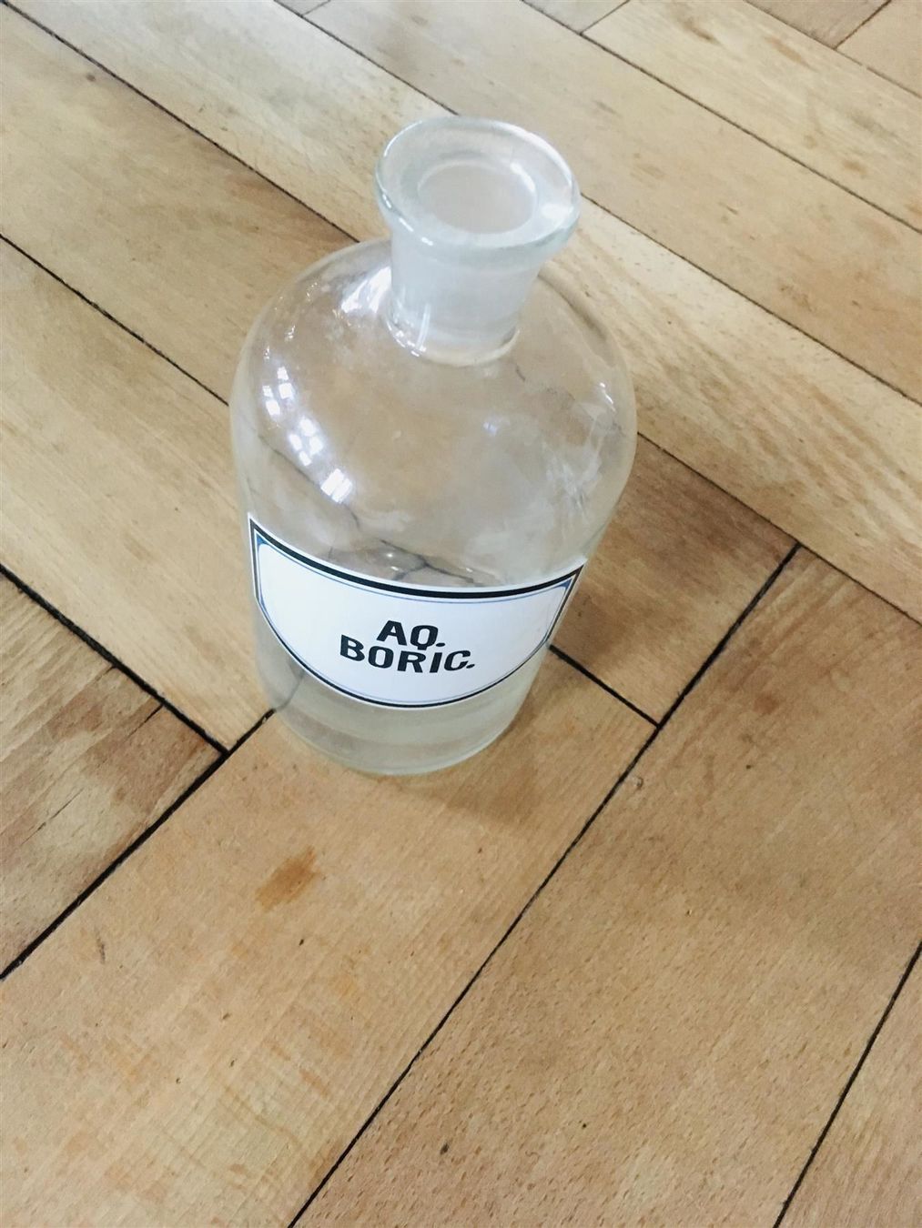 Accessori da laboratorio: Antikes Apothekerglas "AQ Boric" – Usato da Luzern venduto da Needful_Things 1