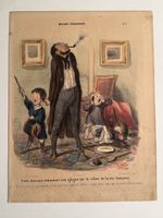 Honoré Daumier orig. antike Lithografie Moeurs Conjugales