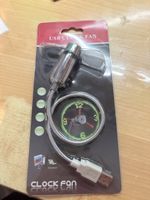 USB Clock Fan mini Ventilator neu