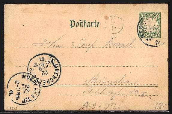 Cancelleria postale: Litho Regensburg, Ort, Generalversammlg. – Usato da Berlin venduto da bartko-reher 1