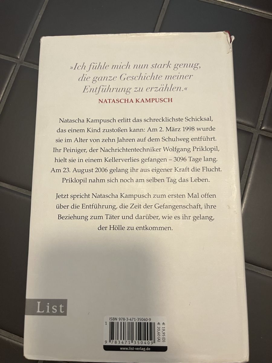 Libri: Natascha Kampusch - 3096 Tage – Usato da Dallenwil venduto da vani_lia 1