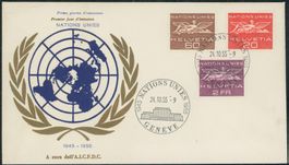 1955 - Genfer Aemter - ONU - Ersttagsbrief FDC ET