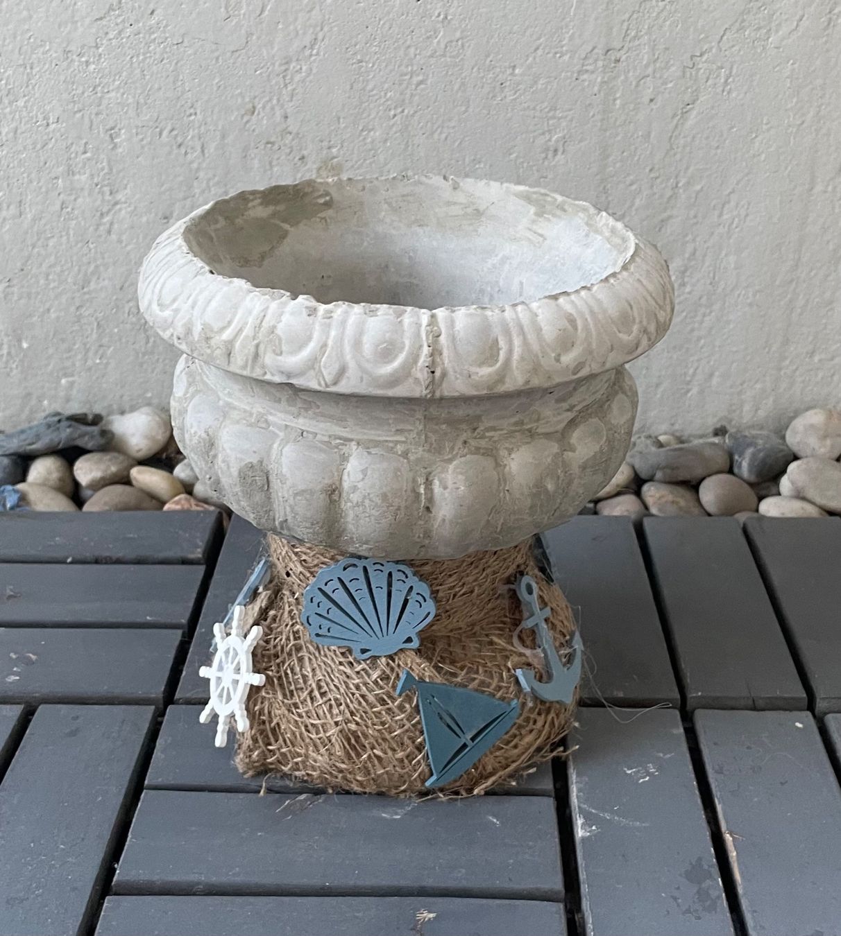 Blumentöpfe: Blumentopf maritim dekoriert H ca. 20 cm – Neu (gemäss Beschreibung) aus Au ZH von Jaggy4 1