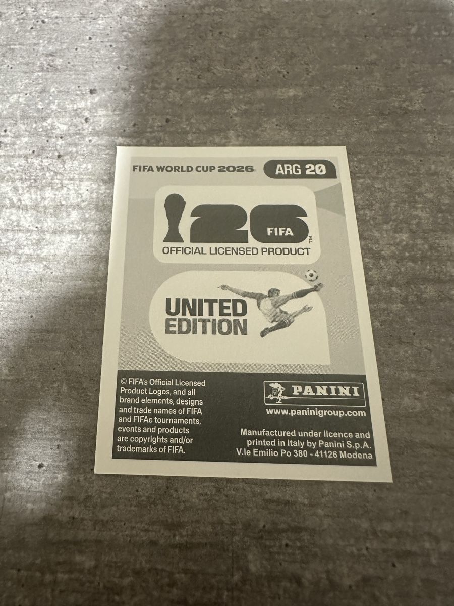 Panini Sammelbilder & Trading cards: ARG 20 , FIFA WORLD CUP 2026 PANINI  – Neu (gemäss Beschreibung) aus Frauenfeld von 1PegPeg1 1