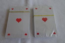Set mit 2 neuen französischen Jasskarten mit Box