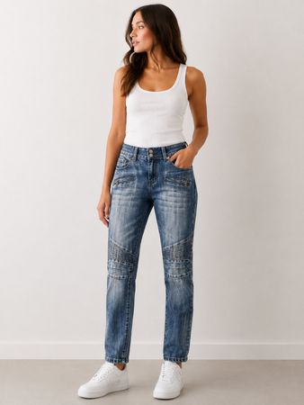 Tally Weijl Jeans im angesagten Moto-/Biker-Stil, Gr. 36