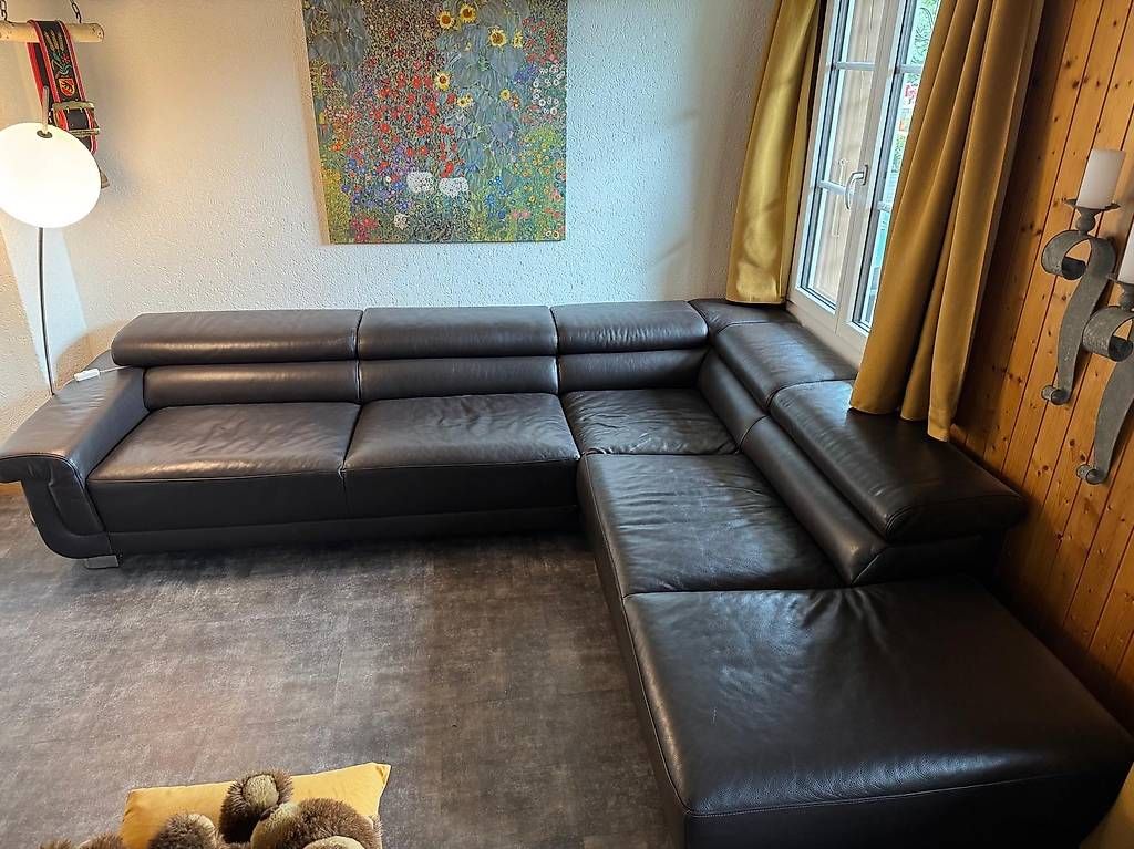 Sofas: Sofa Echtleder Espressobraun – Gebraucht aus Rüegsauschachen von flo.93