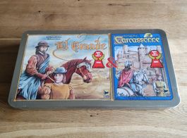 Bundle mit El Grande & Carcassonne in stabiler Metall-Box