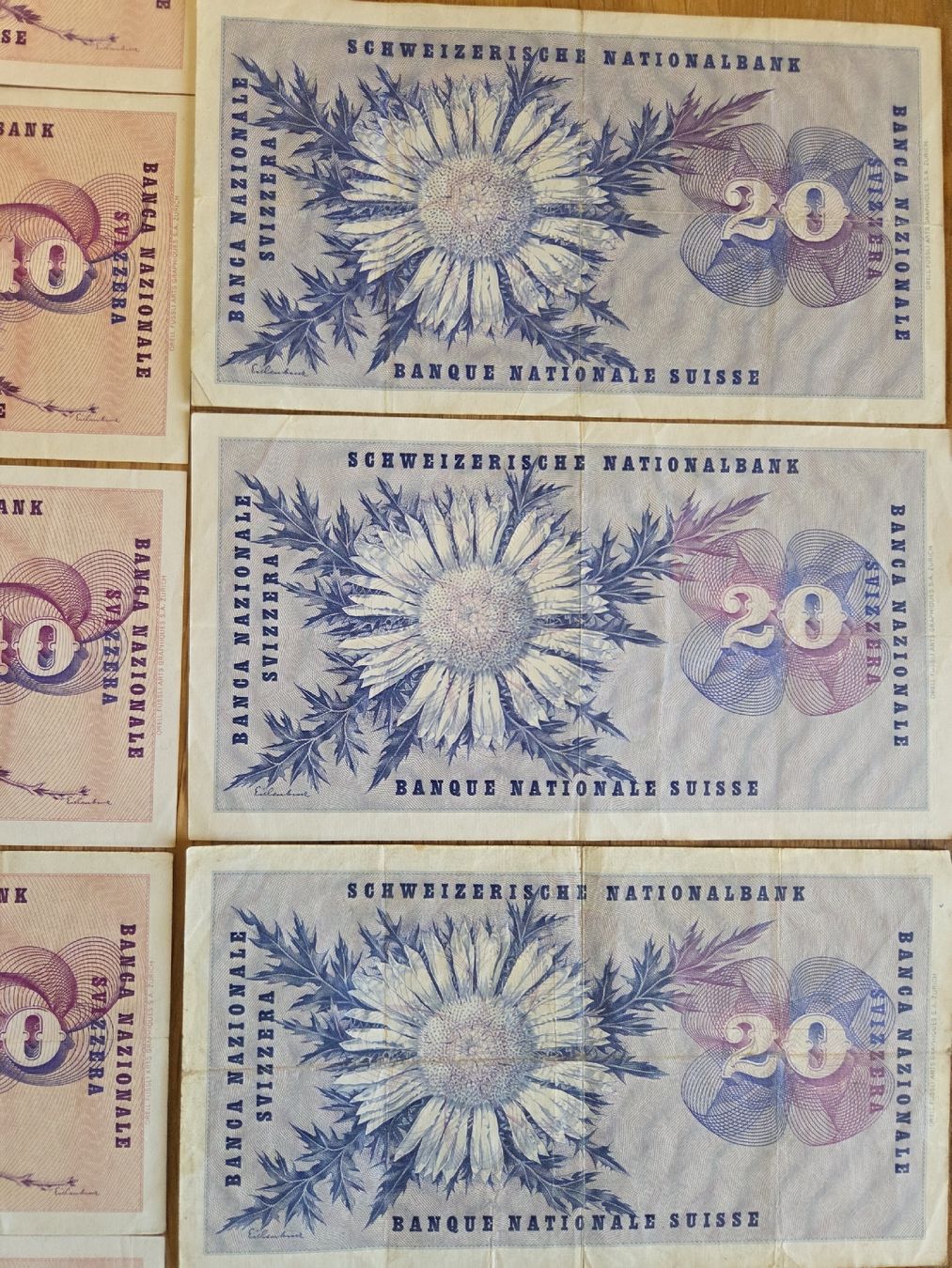 Banknoten: Schweizer Banknoten 10 und 20 Franken Konvolut.. – Gebraucht aus Stans von Ducati16 3