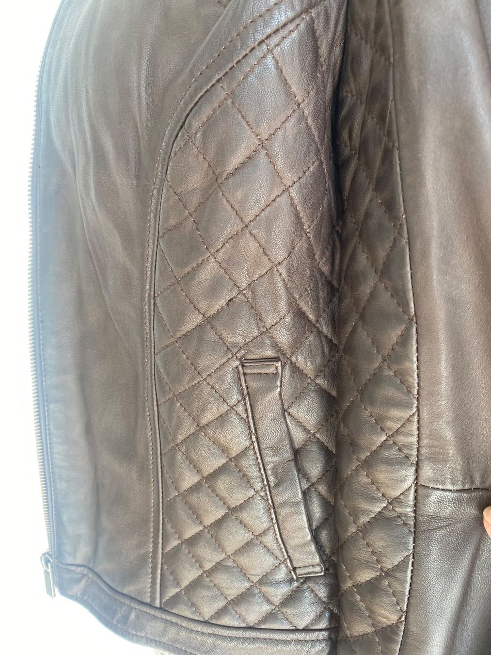 Giacche: Schicke Damen Lederjacke Gr. M Braun gesteppt – Usato da Geroldswil venduto da ren_k9bv 2
