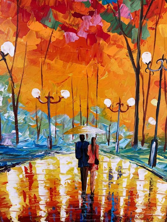 Leonid Afremov Regenschirm Hintergrundbild