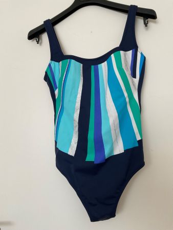 Charmline Badekleid Gr 42 B mit Silberglitzer, wie neu