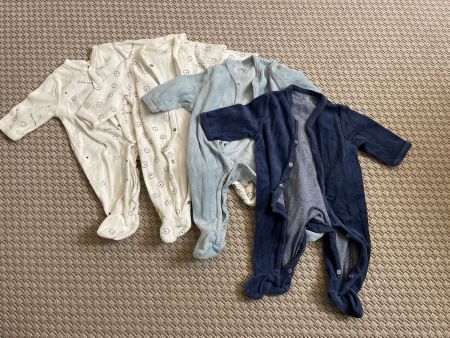 4er Set Baby Schlafanzüge, Grösse 60, 3M, Winter