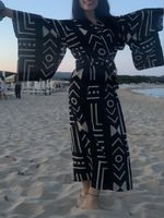 Kimono  stile giapponese nero taglia unica nuovo