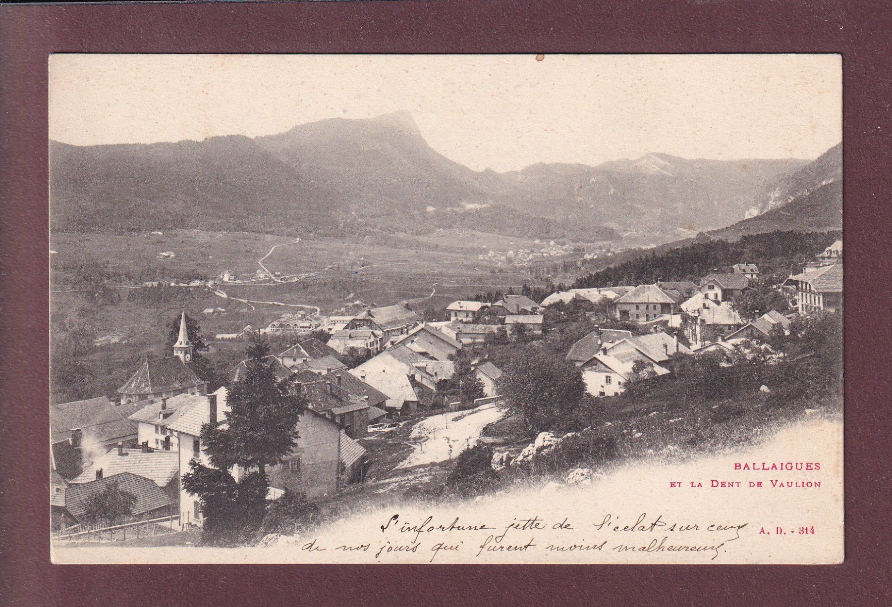 Cartes postales: BALLAIGUES - Dent de Vaulion – D'occasion à Pully par nicecards