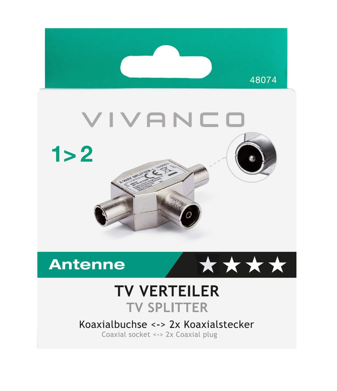 Unità & Adattatore: TV - Zweifachverteiller / Splitter – Nuovo e nell'imballaggio originale da Humlikon venduto da GX30 2